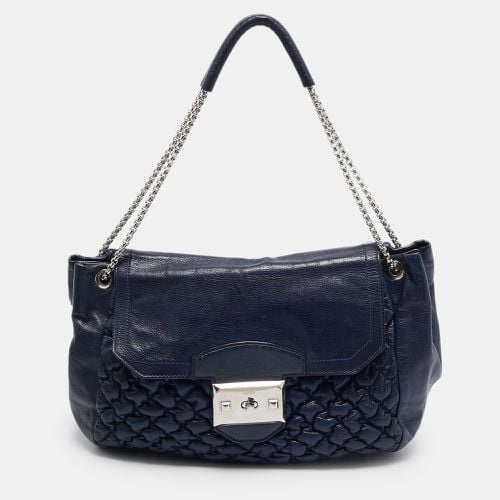 Alexander McQueen Navy Blue Quilted Leather Chain Flap Bag - Alexander McQueen - Modalova