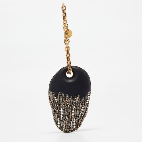 Alexander McQueen Black Leather Embellished Clam Chain Clutch - Alexander McQueen - Modalova