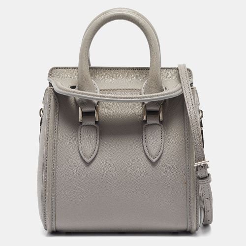 Alexander McQueen Grey Leather Mini Heroine Shoulder Bag - Alexander McQueen - Modalova