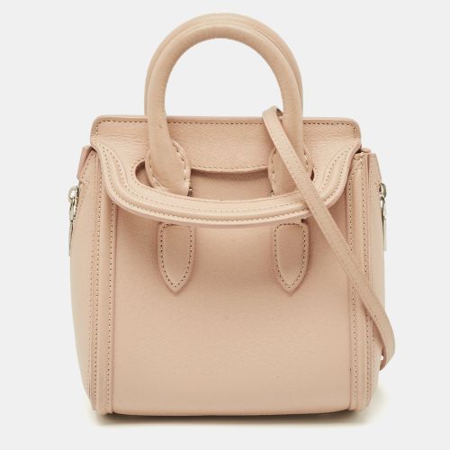 Alexander McQueen Beige Leather Mini Heroine Satchel - Alexander McQueen - Modalova