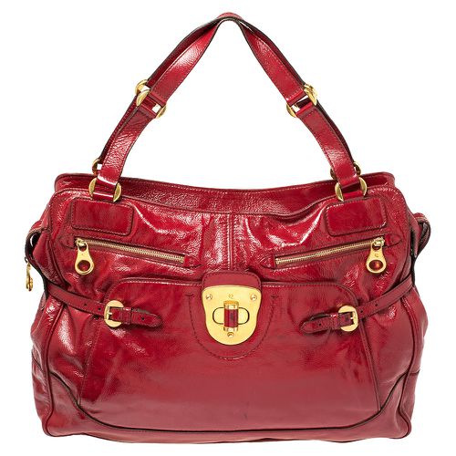 Alexander McQueen Red Patent Leather Satchel - Alexander McQueen - Modalova