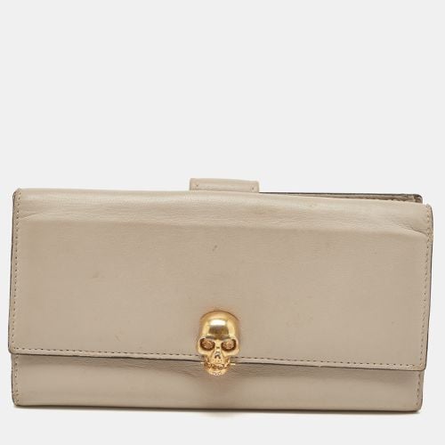 Alexander McQueen Grey Leather Skull Continental Wallet - Alexander McQueen - Modalova