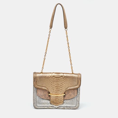 Alexander McQueen Metallic Python Heroine Chain Shoulder Bag - Alexander McQueen - Modalova