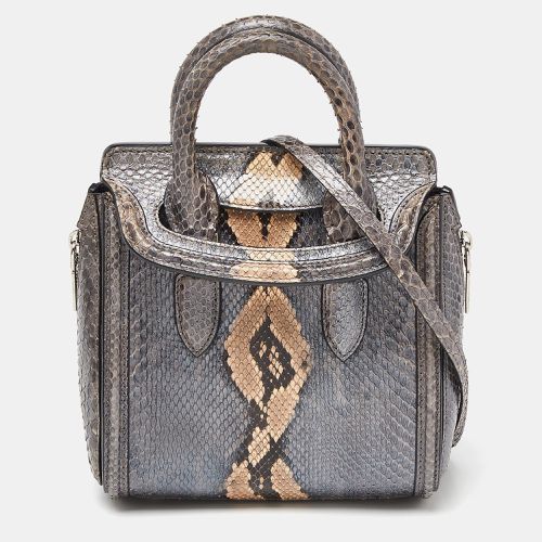 Alexander McQueen Metallic Grey Python Mini Heroine Bag - Alexander McQueen - Modalova