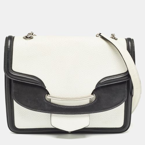 Alexander McQueen White/Black Leather Lucite Heroine Shoulder Bag - Alexander McQueen - Modalova