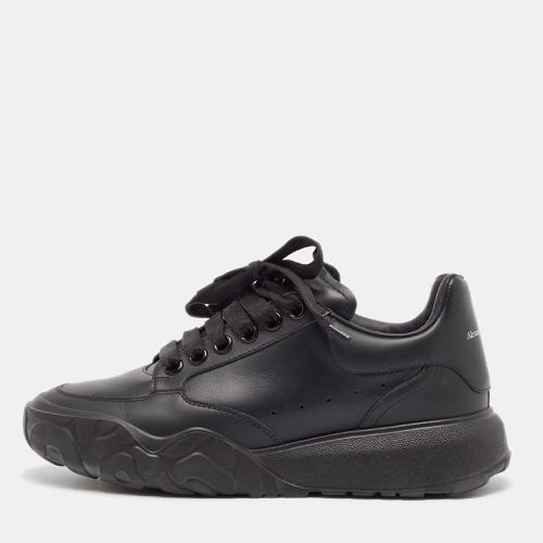 Alexander McQueen Black Leather Court Sneakers Size 37 - Alexander McQueen - Modalova