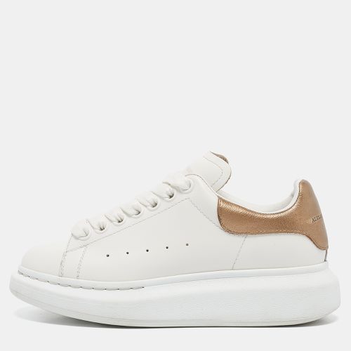 Alexander McQueen White/Gold Leather Larry Sneakers Size 35 - Alexander McQueen - Modalova