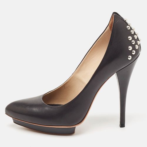 Alexander McQueen Black Leather Studded Platform Pumps Size 37 - Alexander McQueen - Modalova