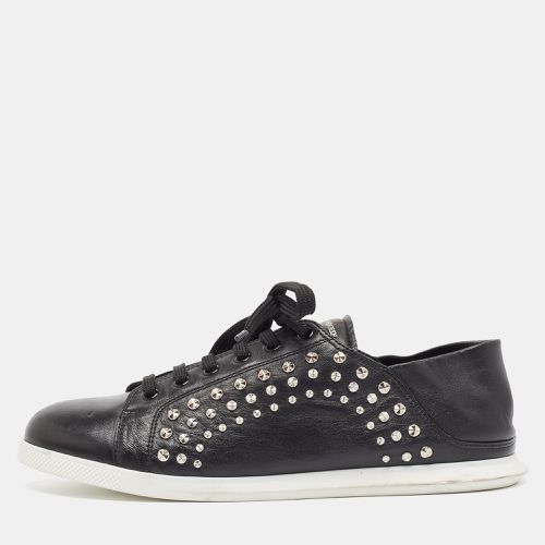 Alexander McQueen Black Leather Studded Low Top Sneakers Size 40 - Alexander McQueen - Modalova