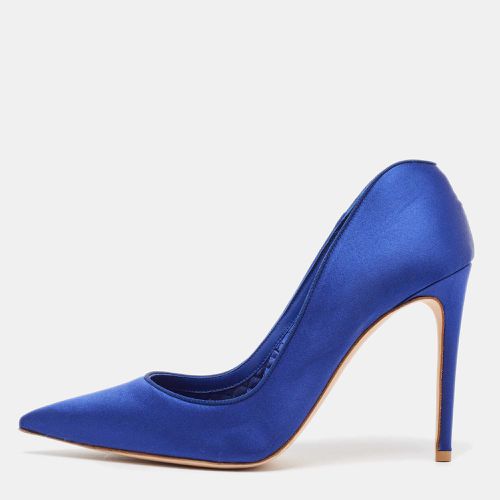 Alexander McQueen Electric Blue Satin Pointed Toe Pumps Size 38.5 - Alexander McQueen - Modalova