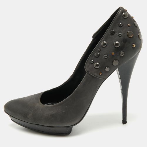 Alexander McQueen Black Leather Studded Platform Pumps Size 40 - Alexander McQueen - Modalova
