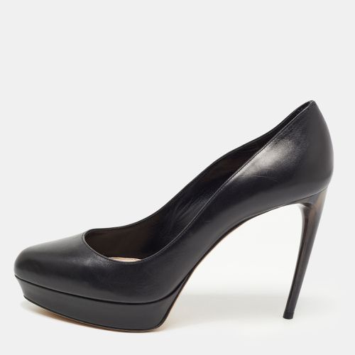 Alexander McQueen Black Leather Horn Heel Platform Pumps Size 39 - Alexander McQueen - Modalova