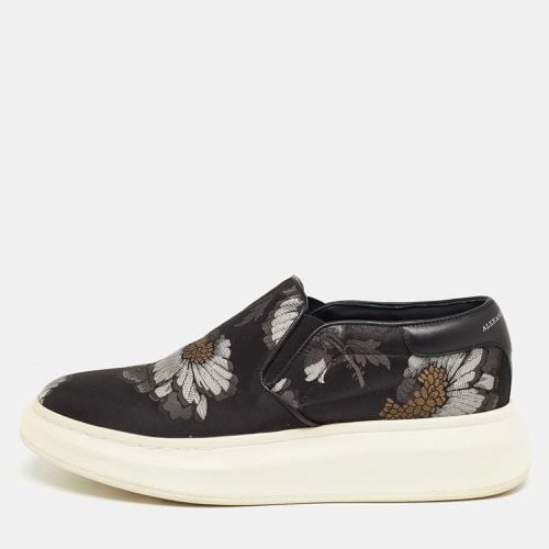 Alexander McQueen Black Floral Brocade Fabric Slip On Sneakers Size 40 - Alexander McQueen - Modalova