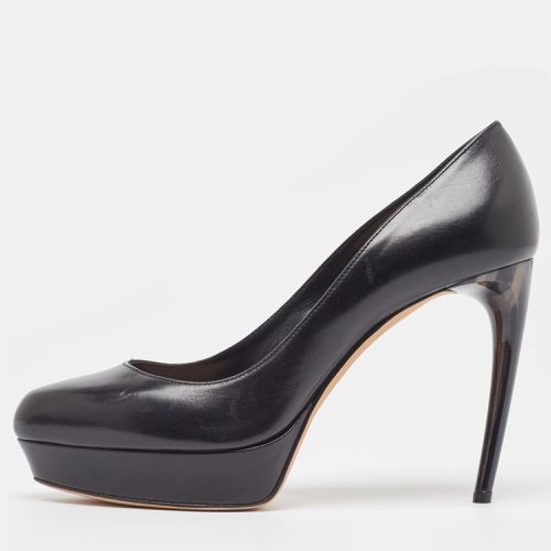 Alexander McQueen Black Leather Horn Heel Platform Pumps Size 36 - Alexander McQueen - Modalova