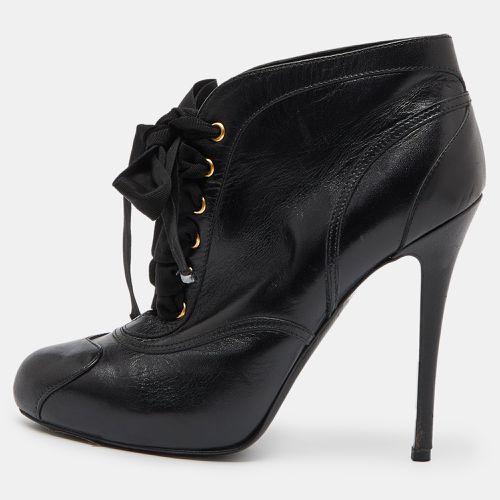 Alexander McQueen Black Leather Ankle Boots Size 38.5 - Alexander McQueen - Modalova