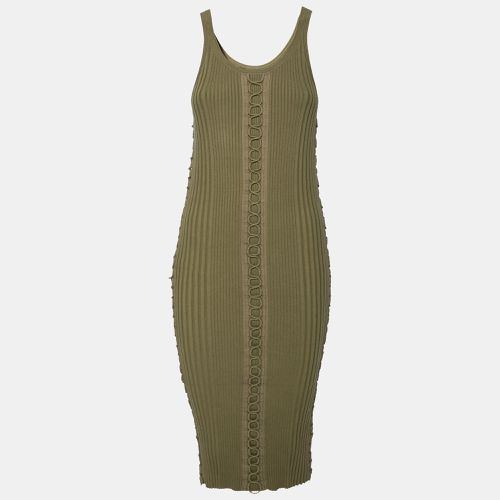 Alexander Wang Olive Green Rib Knit Sleeveless Dress M - Alexander Wang - Modalova