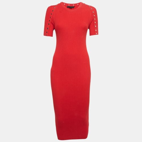 Alexander Wang Red Rib Knit Studded Bodycon Dress M - Alexander Wang - Modalova