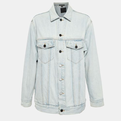 Alexander Wang Blue Washed Denim Button Front Jacket S - Alexander Wang - Modalova