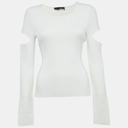 Alexander McQueen Off-White Jersey Cold Shoulder Top M - Alexander Wang - Modalova