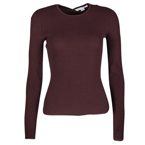 Alexander Wang Burgundy Textured Knit Fitted Sweater S - Alexander Wang - Modalova