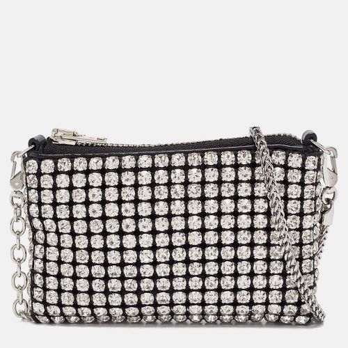 Alexander Wang Black/Silver Leather Nano Crystals Heiress Chain Clutch - Alexander Wang - Modalova