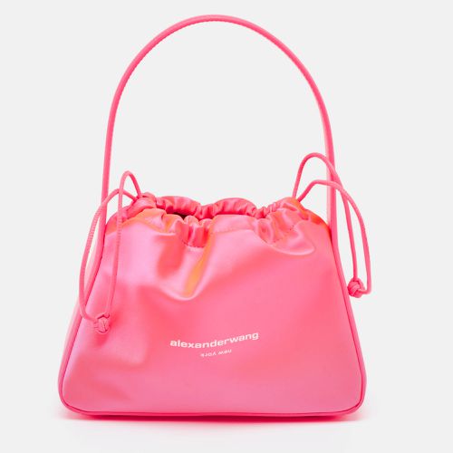 Alexander Wang Blaze Pink Leather and Satin Small Ryan Bucket Bag - Alexander Wang - Modalova