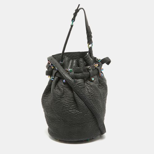 Alexander Wang Black Pebbled Leather Diego Bucket Bag - Alexander Wang - Modalova