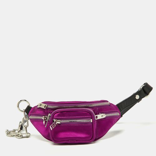 Alexander Wang Purple/Black Satin and Leather Attica Belt Bag - Alexander Wang - Modalova