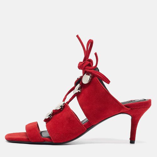 Alexander Wang Red Suede Slide Sandals Size 37 - Alexander Wang - Modalova