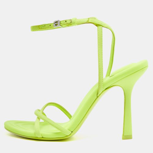 Alexander Wang Neon Green Fabric Dahlia Ankle Strap Sandals Size 40 - Alexander Wang - Modalova