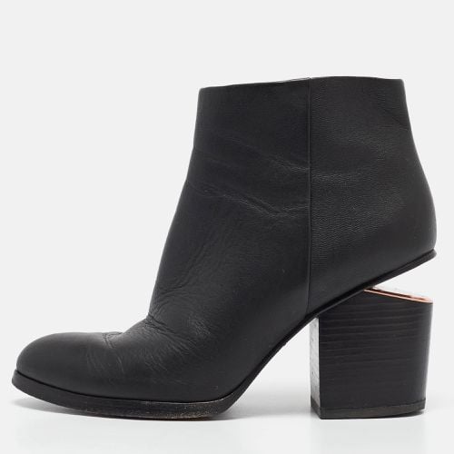 Alexander Wang Black Leather Gabi Ankle Length Boots Size 38 - Alexander Wang - Modalova