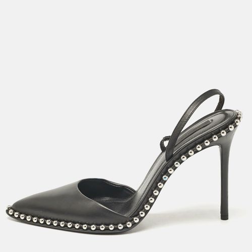 Alexander Wang Black Leather Nova Studded Rina Slingback Pumps Size 39 - Alexander Wang - Modalova