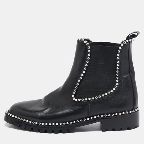 Alexander Wang Black Leather Studded Accents Chelsea Boots Size 40 - Alexander Wang - Modalova