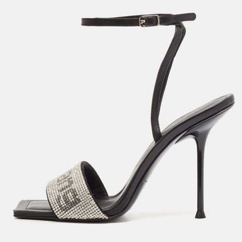 Alexander Wang Black Leather Crystal Embellished Julie Sandals Size 37 - Alexander Wang - Modalova