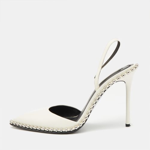 Alexander Wang White Leather Studded Rina Slingback Pumps Size 38.5 - Alexander Wang - Modalova