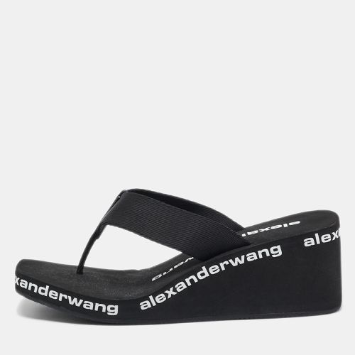 Alexander Wang Black Fabric Thong Wedge Sandals Size 36 - Alexander Wang - Modalova