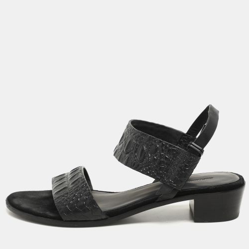 Alexander Wang Black Croc Embossed Leather Slingback Sandals Size 36 - Alexander Wang - Modalova