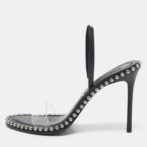 Alexander Wang Black Leather and PVC Studded Nova Slingback Sandals Size 39 - Alexander Wang - Modalova
