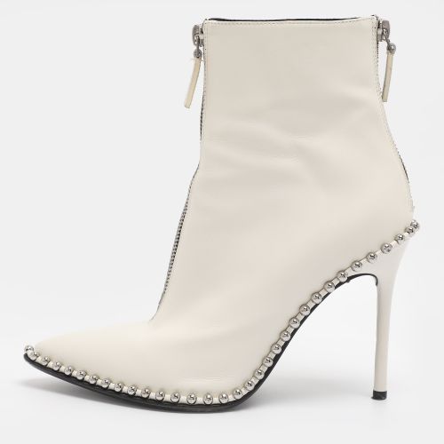 Alexander Wang Eri Size 36 White Leather Ankle Length Boots - Alexander Wang - Modalova