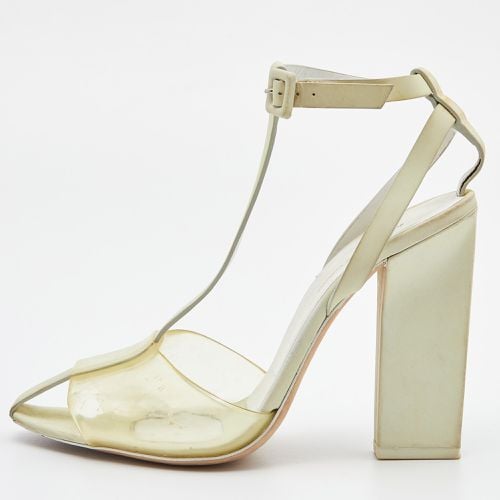 Alexander Wang Light Yellow Leather and PVC T-Bar Ankle Strap Pumps Size 38 - Alexander Wang - Modalova