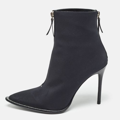 Alexander Wang Black Canvas Pointed Toe Ankle Boots Size 39 - Alexander Wang - Modalova