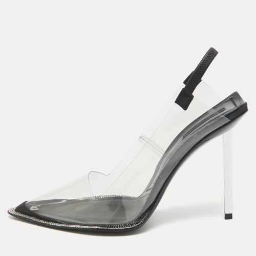 Alexander Wang Black/Transparent PVC and Leather Slingback Pumps Size 39 - Alexander Wang - Modalova