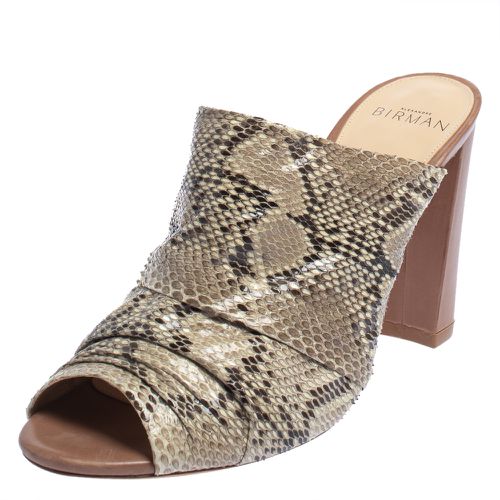 Two Tone Python Mules Size 38 - Alexandre Birman - Modalova