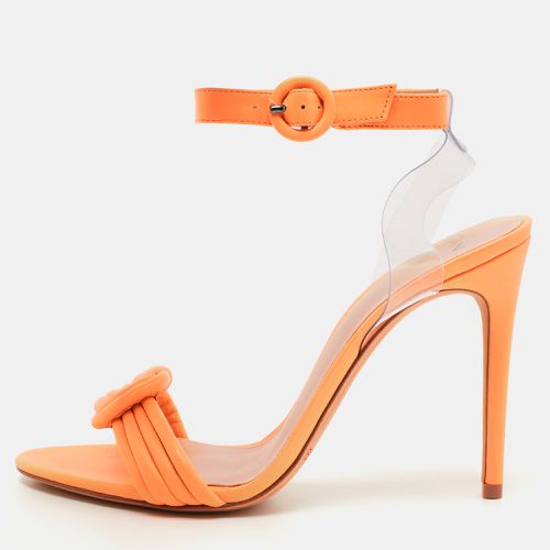 Alexandre Birman Orange Leather Knot Ankle Strap Sandals Size 39 - Alexandre Birman - Modalova