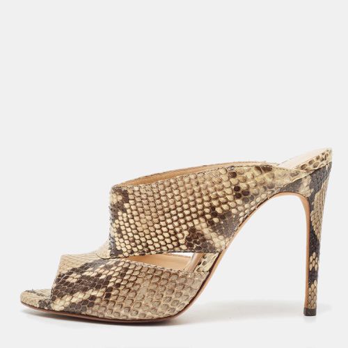 Beige/ Python Leather Mules Size 38 - Alexandre Birman - Modalova