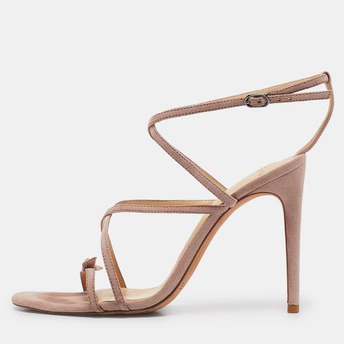 Suede Bow Strappy Sandals Size 38 - Alexandre Birman - Modalova