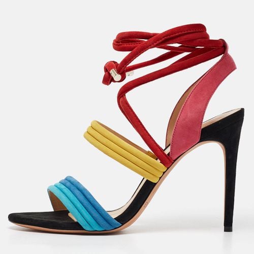 Alexandre Birman Multicolor Suede Ankle Strap Sandals Size 40 - Alexandre Birman - Modalova