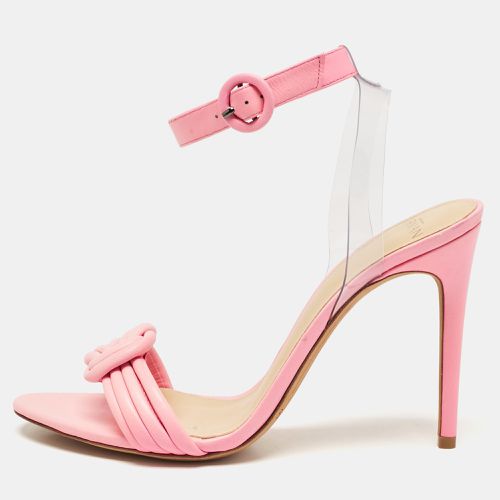 Alexandre Birman Pink Knotted Leather Ankle Strap Sandals Size 39.5 - Alexandre Birman - Modalova