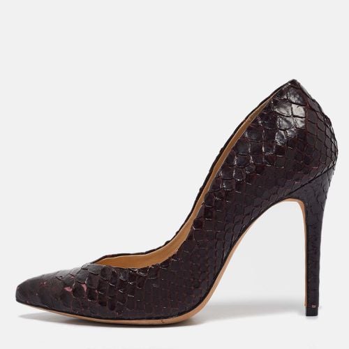 Alexandre Birman Dark Burgundy Python Pointed Toe Pumps Size 40 - Alexandre Birman - Modalova