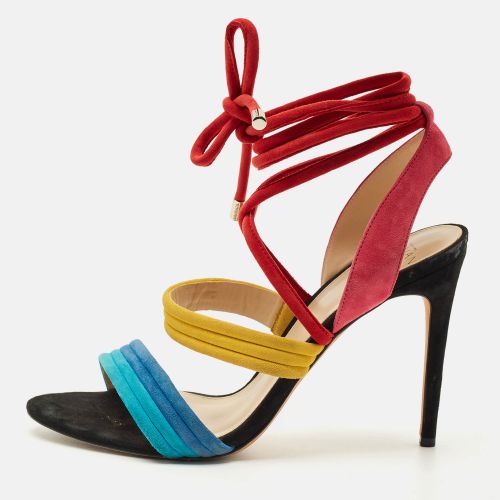 Alexandre Birman Multicolor Suede Aurora Ankle Wrap Sandals Size 40 - Alexandre Birman - Modalova
